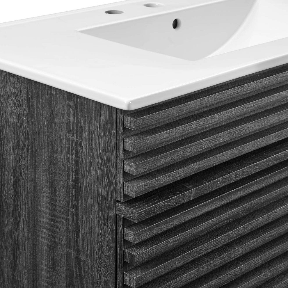 Render 36" Bathroom Vanity, Charcoal White