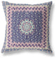 18 Pink Indigo Holy Floral Indoor Outdoor Throw Pillow