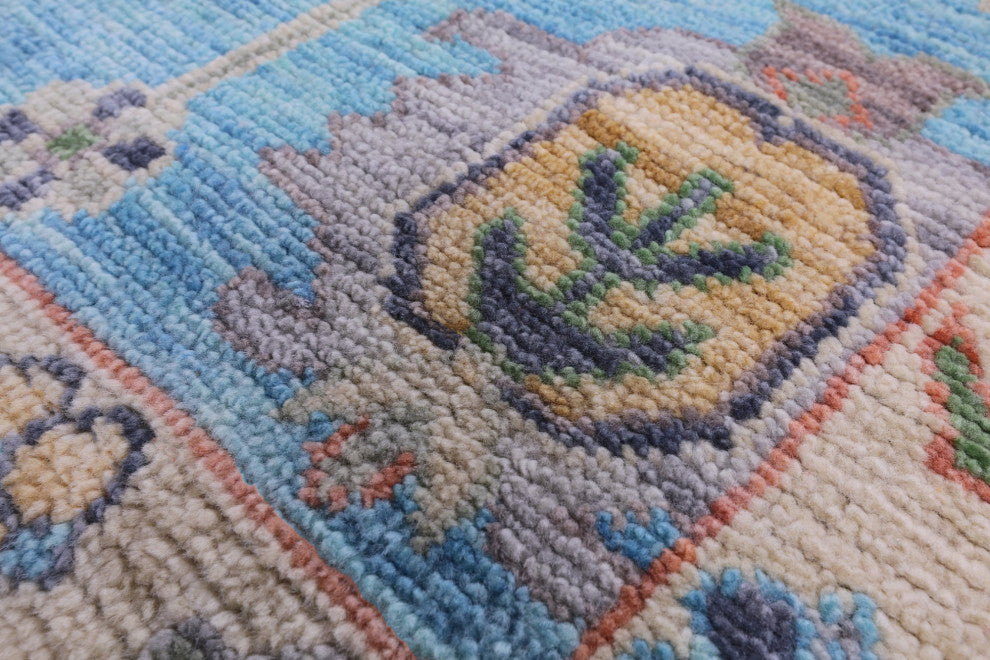 Turkish Oushak Hand-Knotted Wool Rug 10' 1" X 13' 7" - Q14942