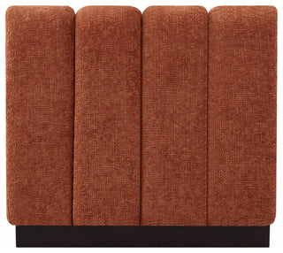 Quinn Chenille Upholstered Armless Chair, Cognac
