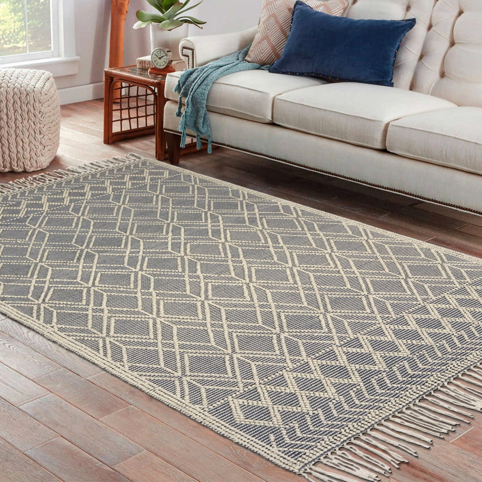 7" x 9" Gray Modern Bohemian Area Rug