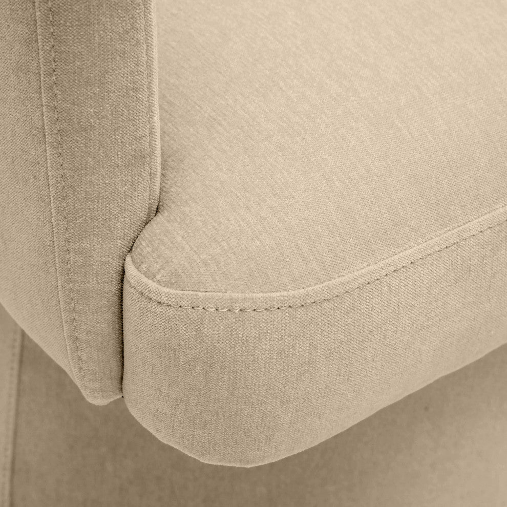 Kristen Rolling Desk Chair, Taupe