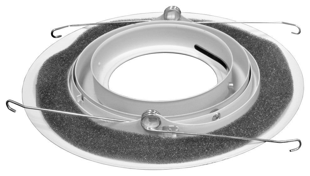 6 in. Recessed Gimbal Ring Trim, Fits 6 inch Housings, White