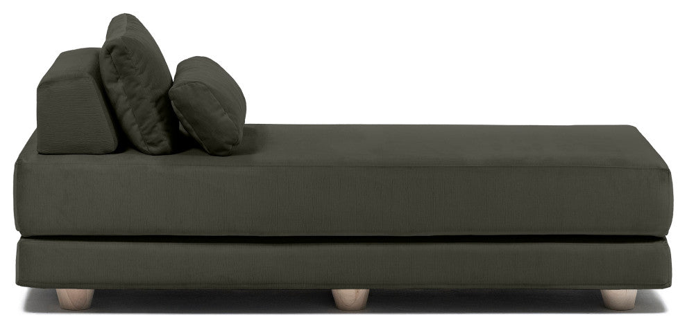 Jaxx Balshan Chaise Lounge Daybed, Charcoal