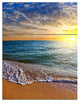 "Layers of Colors on Sunrise Beach" Metal Wall Art, 3 Panels, 28"x36"