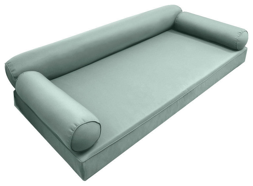 Style6 Twin-XL Pipe Trim Mattress Bolster Pillow Outdoor Slip Cover ONLY AD002