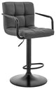 Laurant Adjustable Gray Faux Leather Swivel Bar Stool