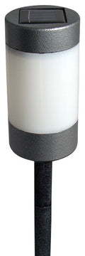 LED Solar Powered Stainless Steel Garden Light With Stake, 16", Black