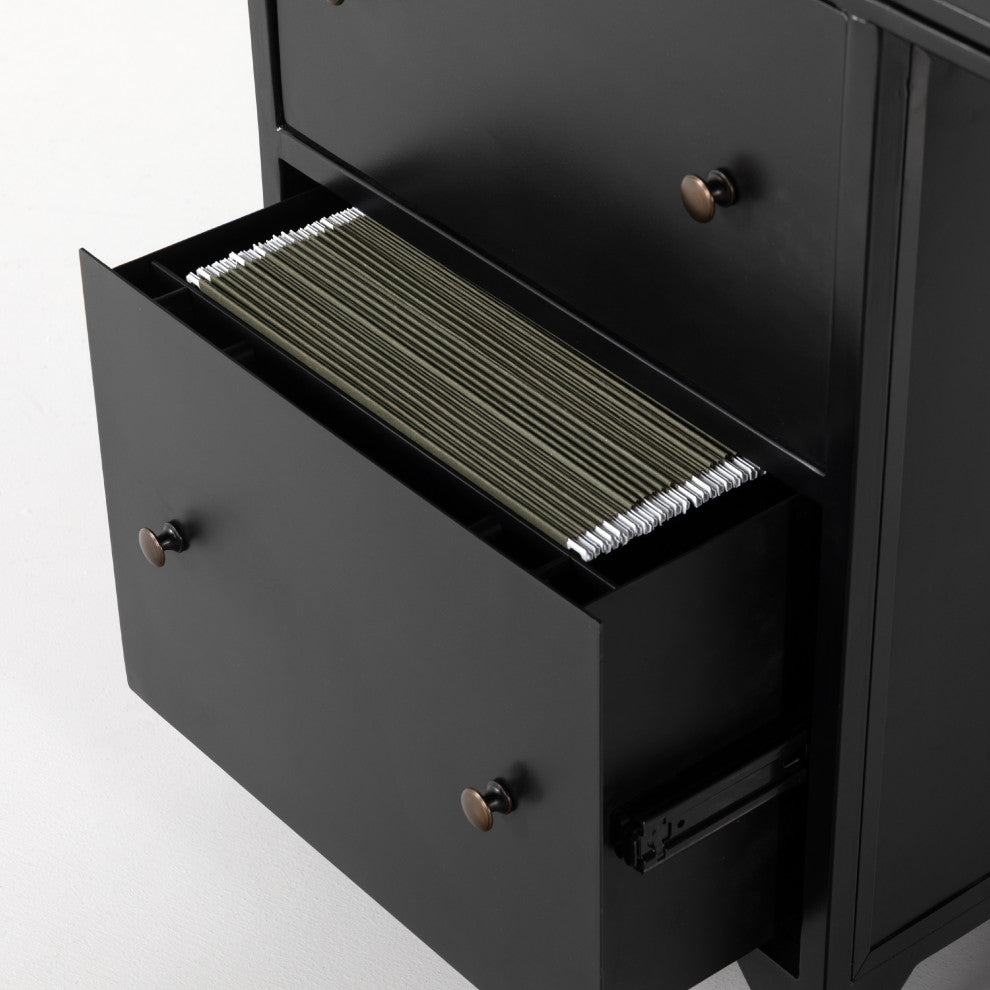 Shadow Box Executive Desk-Black