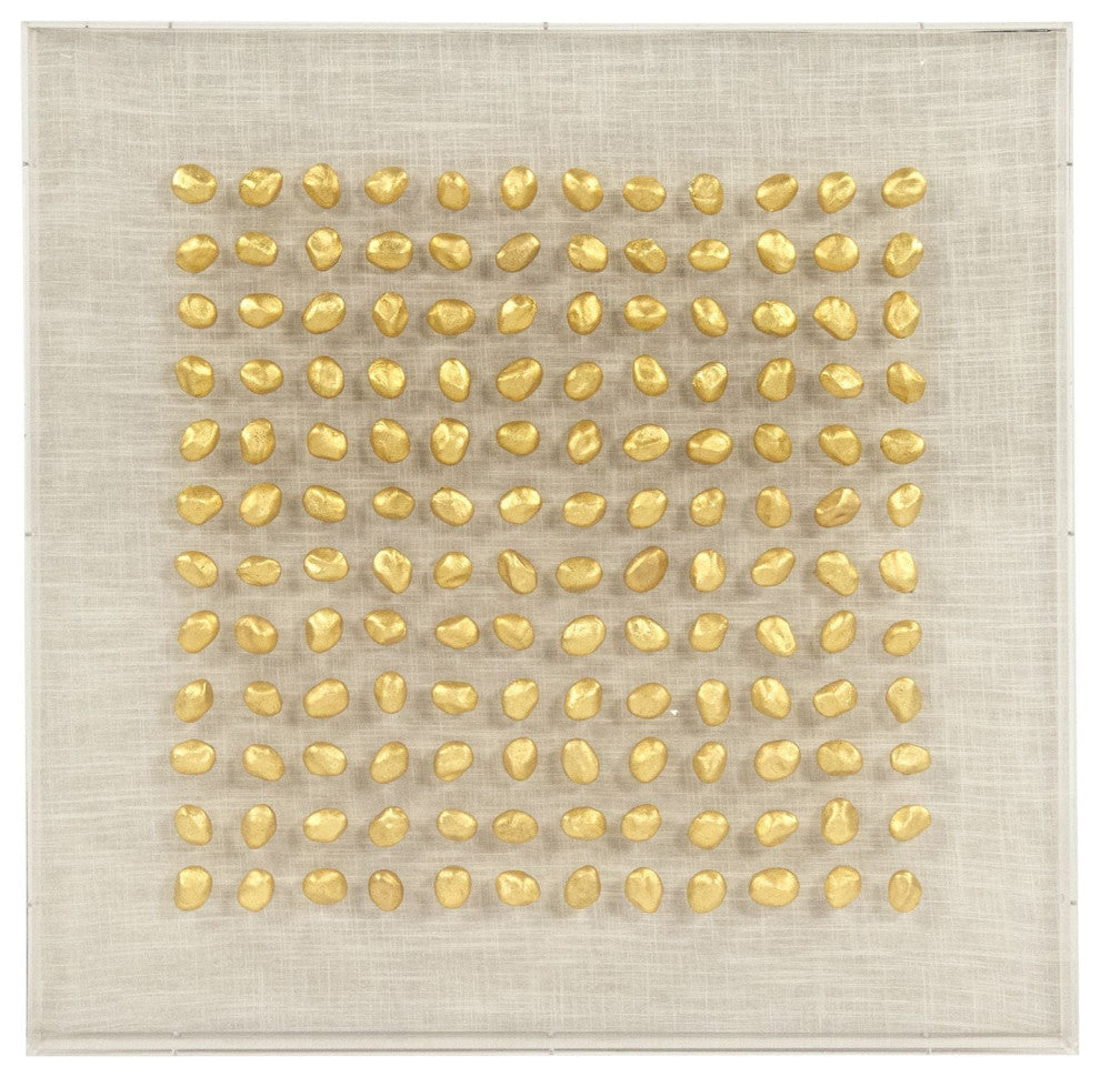 Gold Stone Acrylic Framed Wall Art