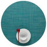 Mini Basket Table Mat, 15" Round, Turquoise