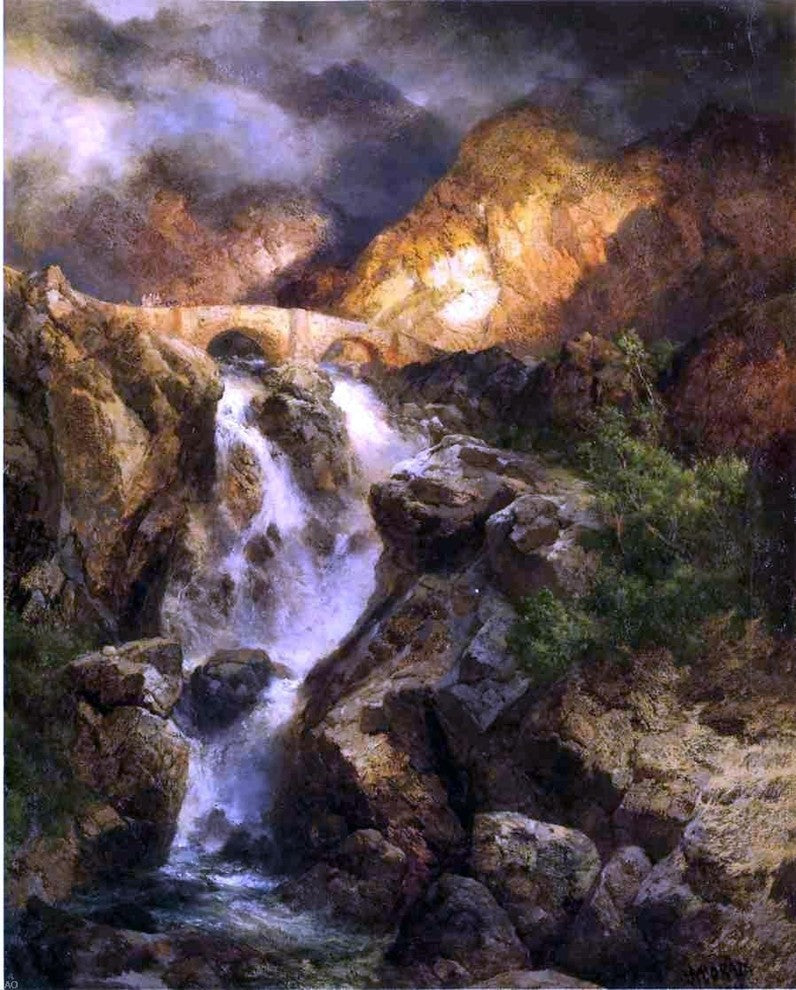 Thomas Moran Cascading Water Wall Decal