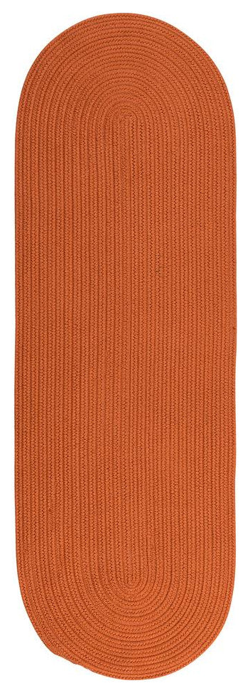 Colonial Mills Rug Reversible Flat-Braid, Oval Runner Rust Runner, Oval