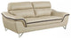 69''x36''x40'' Modern Beige Leather Sofa And Loveseat