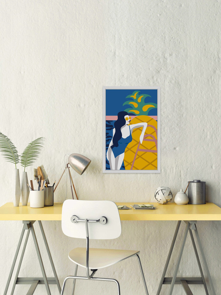 "Summer Holiday" Framed Painting Print, 12"x18"