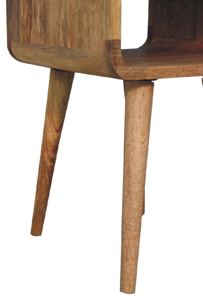 Mini Oak-ish Curve Lower Nightstand