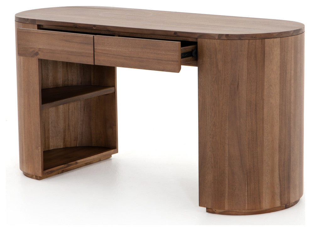 Pilar Desk-Caramel Brown Veneer