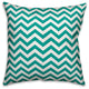 Teal Chevron Spun Poly Pillow, 18x18
