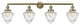 Innovations 215-AB-G664-7 4 Light Bath Vanity Light, Antique Brass