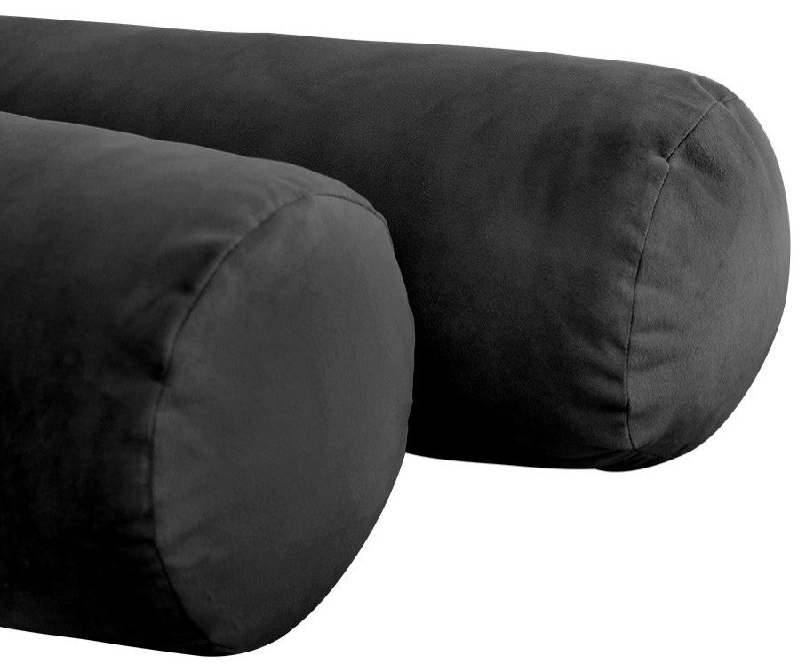 STYLE V3 Twin Velvet Knife Edge Indoor Daybed Bolster Pillow |COVER ONLY| AD350
