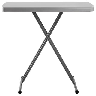 Commercialine 20 x 30 Height Adjustable Personal Folding Table, Speckled Grey