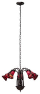 24 Wide Tiffany Pond Lily 7 Light Chandelier