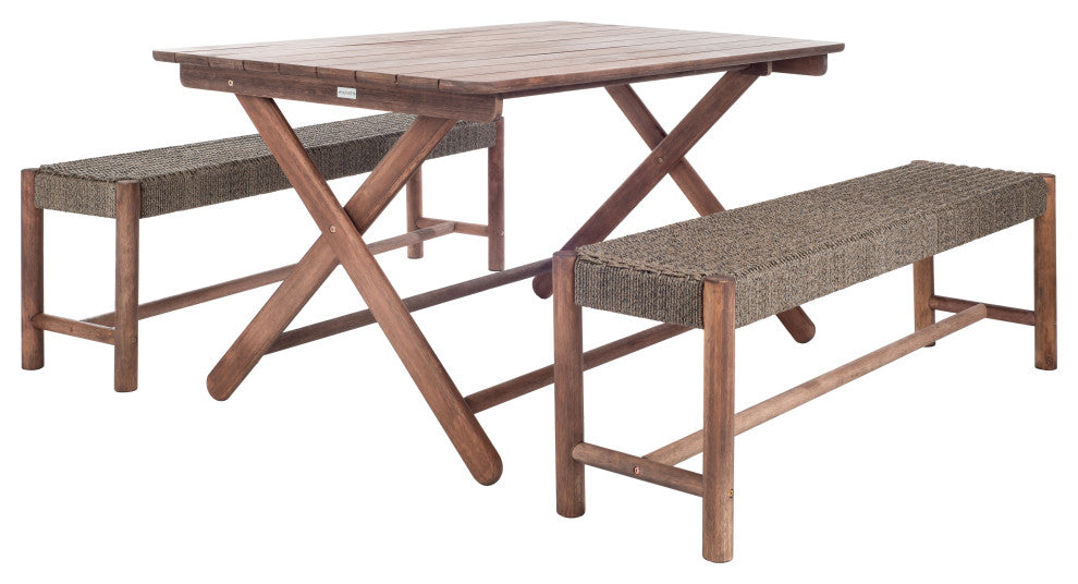 Safavieh Jardin 3Pc Dining Set, Natural