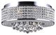 4-Light Round Chrome Flush Mount Chandelier