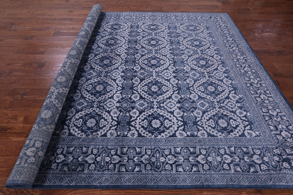 7' 11" X 10' 0" Wool and Silk Persian Handmade Rug Q11755