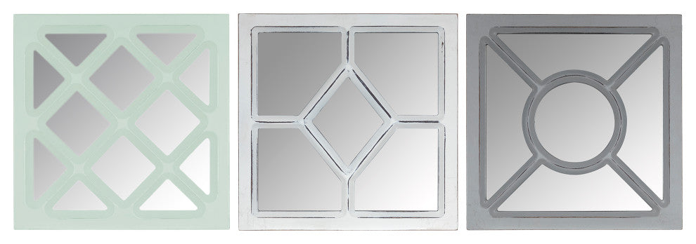 Set of 3 Geometric Wall Mirrors