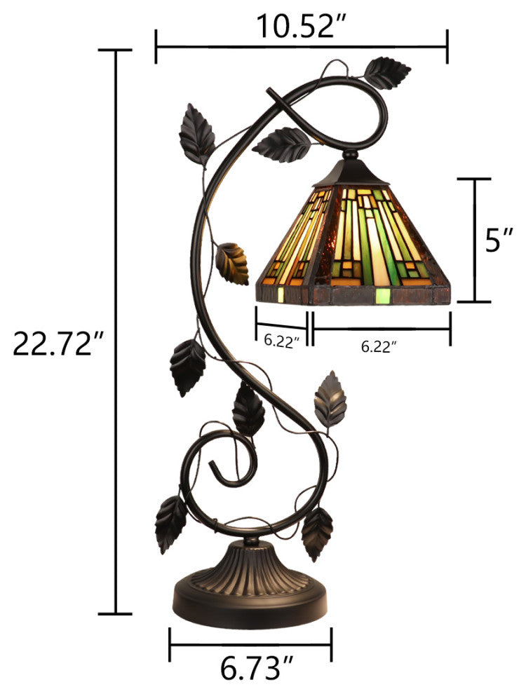 Innes Tiffany 1-Light Mission Accent Table Lamp 6" Shade