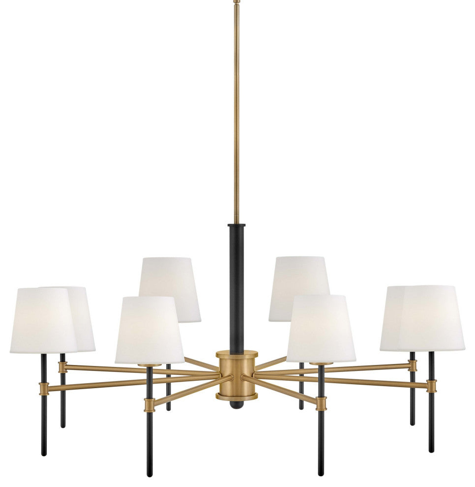 Hinkley Lighting 46956 Saunders 8 Light 40"W Chandelier - Black