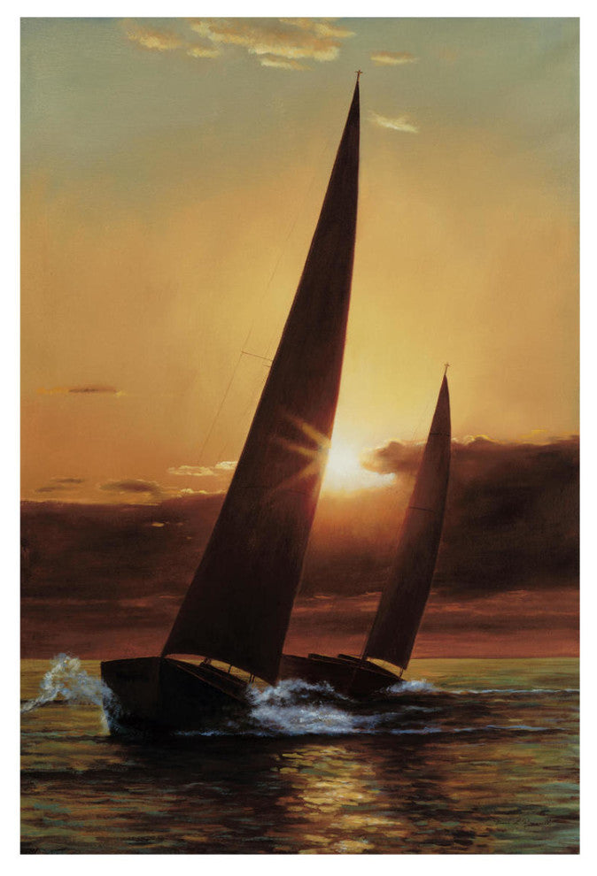 "Red Sails" Digital Paper Print by Diane Romanello, 14"x20"