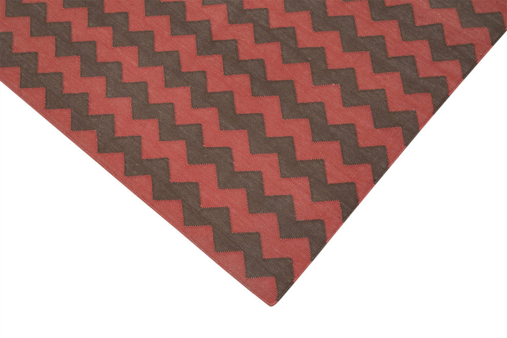 Rug N Carpet - Handmade Wool 6' 0'' x 8' 11'' Flatweave Dhurrie Kilim Rug