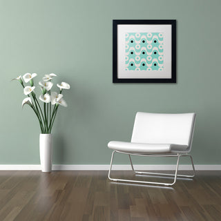 Color Bakery 'Fifties Patterns II' Art, Black Frame, White Matte, 16"x16"