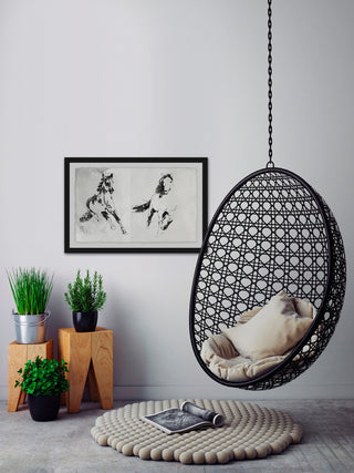 "Running Horses" Framed Painting Print, 36"x24"