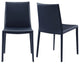 Elite Living Prima, Set of 2, Mid-Century Modern Dining Chair, Midnight Blue