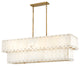 Fredrick Ramond Simone Medium Eight Light Linear, Burnished Gold