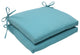 Forsyth Squared Corners Seat Cushion, Set of 2, Turquoise