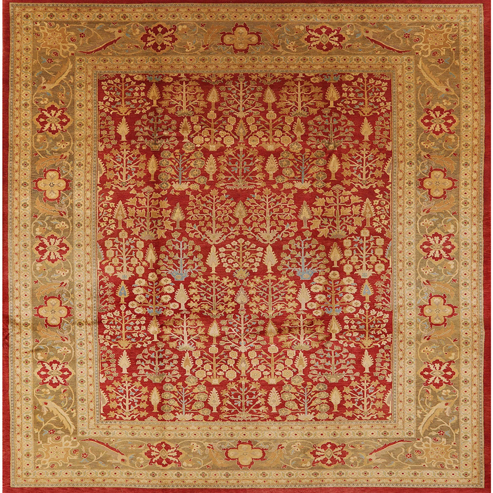 Ahgly Company Indoor Square Mid-Century Modern Area Rugs, 3' Square