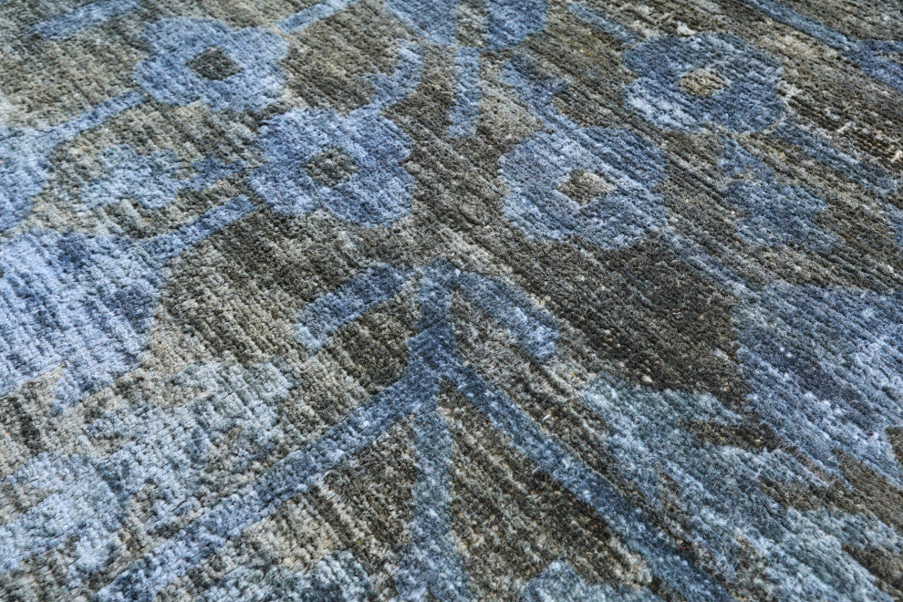 Handmade Overdyed Full Pile Wool Rug 9' 1" X 11' 10" - WR1963