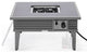 Leisuremod Walbrooke Patio Square Fire Pit Table With Aluminum Slats Frame, Gray