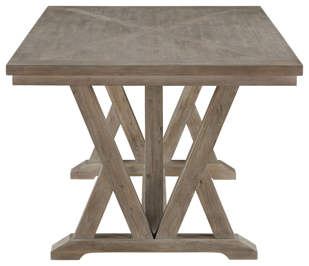 Cornelia 7-piece Rectangular Dining Table Set Coastal Grey