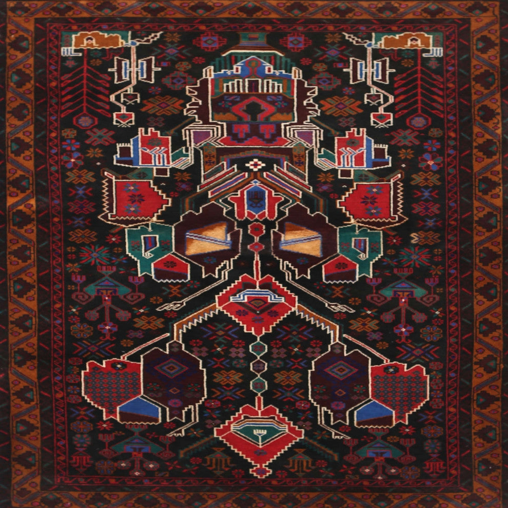 Ahgly Company Indoor Square Traditional Area Rugs, 5' Square