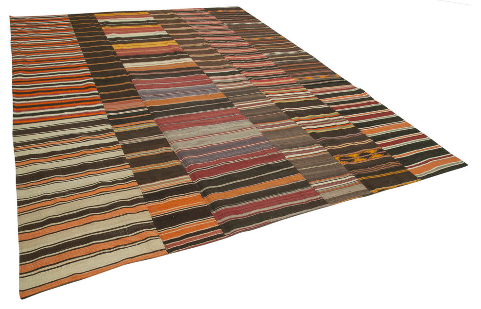 Rug N Carpet - Handmade Anatolian 10' 3'' x 13' 5'' Unique Patchwork Kilim Rug