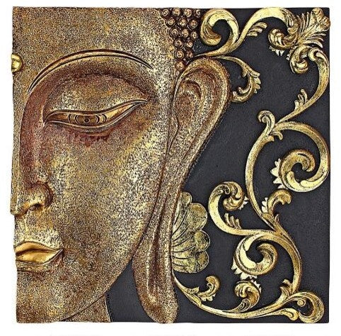 Mirrored Nirvana Dual Buddha Asian Wall Sculptures