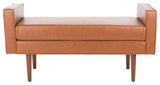 Safavieh Henri Midcentury Bench, Light Brown/Walnut
