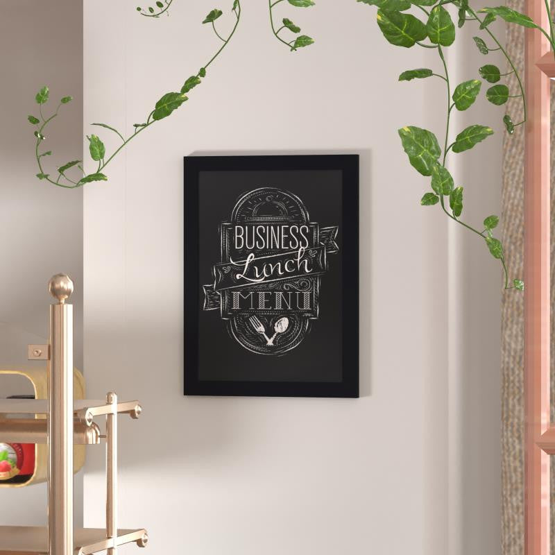 Canterbury Wall Mount Magnetic Chalkboard Sign Set-11" x 17", Black, 11" X 17"