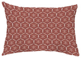 Tufted 14"x20" Abstract Decorative Outdoor Pillow, Maroon
