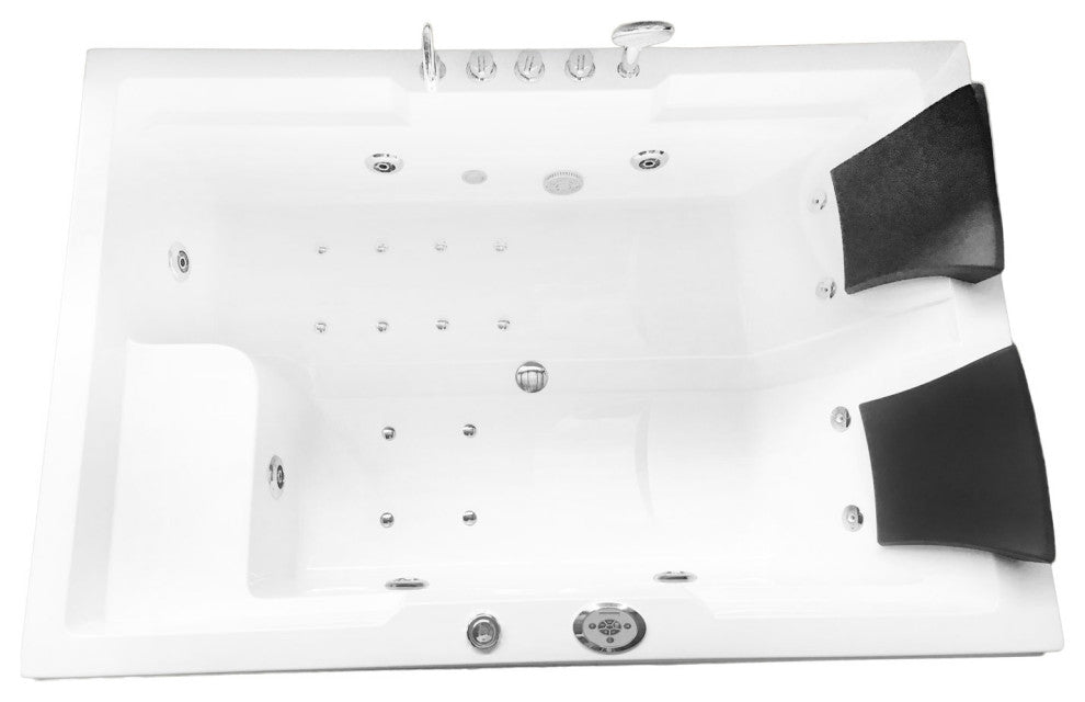 Whirlpool Bathtub 71"x47" Double Pump Heater, Yellowstone